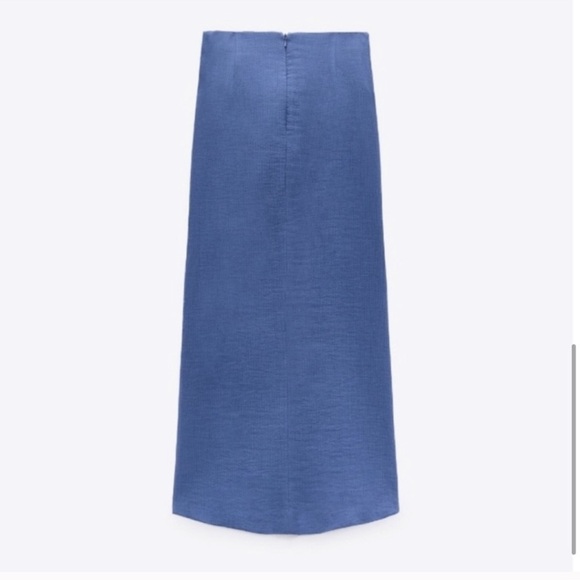 ZARA - WOMEN’S TEXTURED KNOTTED MIDI SKIRT - SIZE XS - Picture 2 of 16